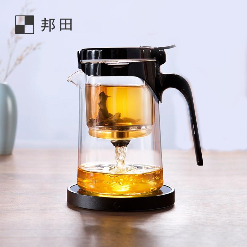 飘逸杯泡茶壶全玻璃内胆一键过滤茶具可拆洗茶水分离简易茶壶