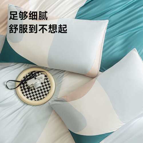 Letsleep/绘睡肌底印花件套秋冬新款加厚被套床单四件套床上用品