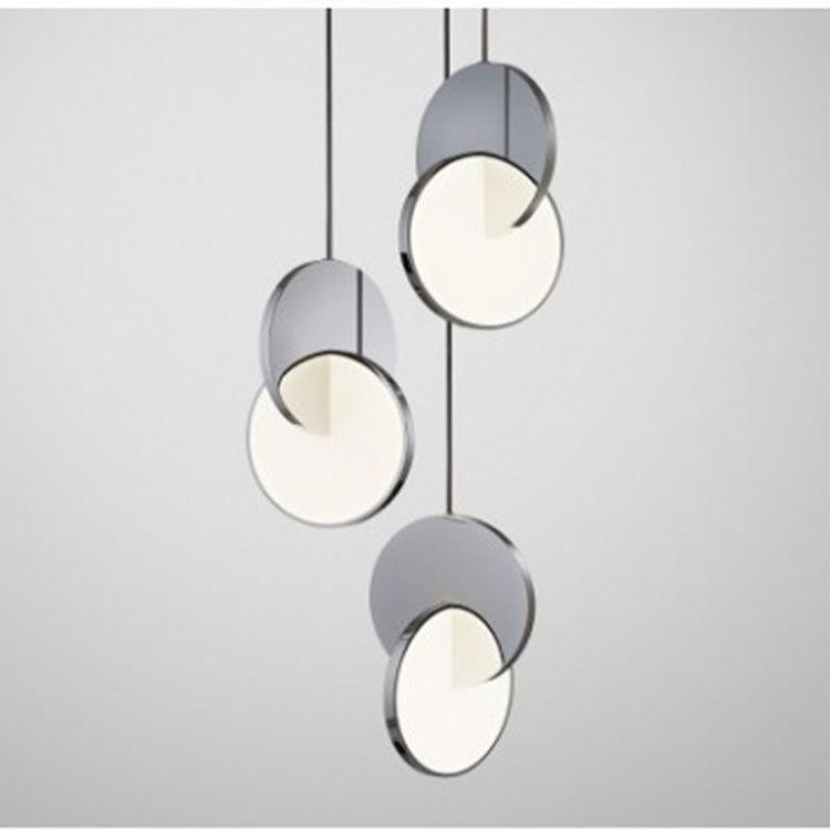 现代简约风格个性时尚精品装饰设计师样板房书房办公LED镜像吊灯