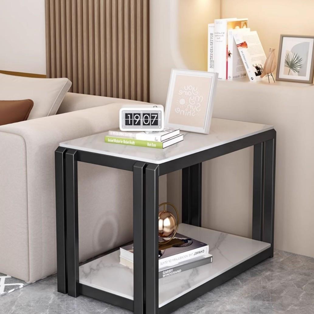 客厅长方形边几沙发侧边柜家用小茶几简约岩板正方形角几小置物桌