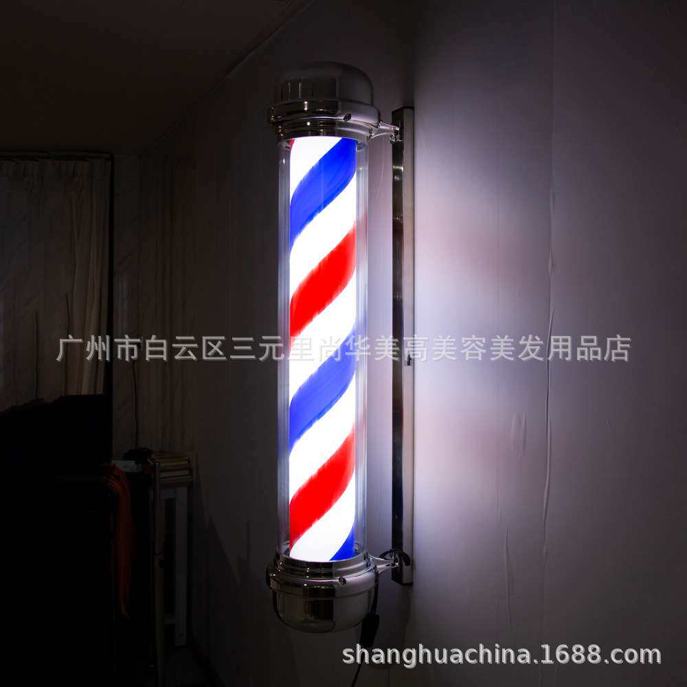 LED欧式转灯发廊半圆挂墙户外美发灯箱理发店转灯HD-110出口
