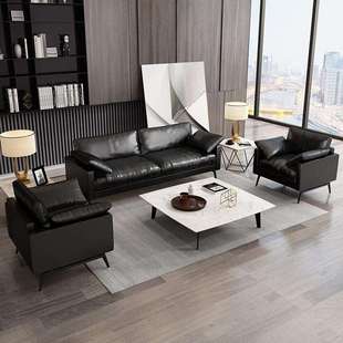 办公沙发商务简约现代总经理办公室接待会客洽谈三人位沙发