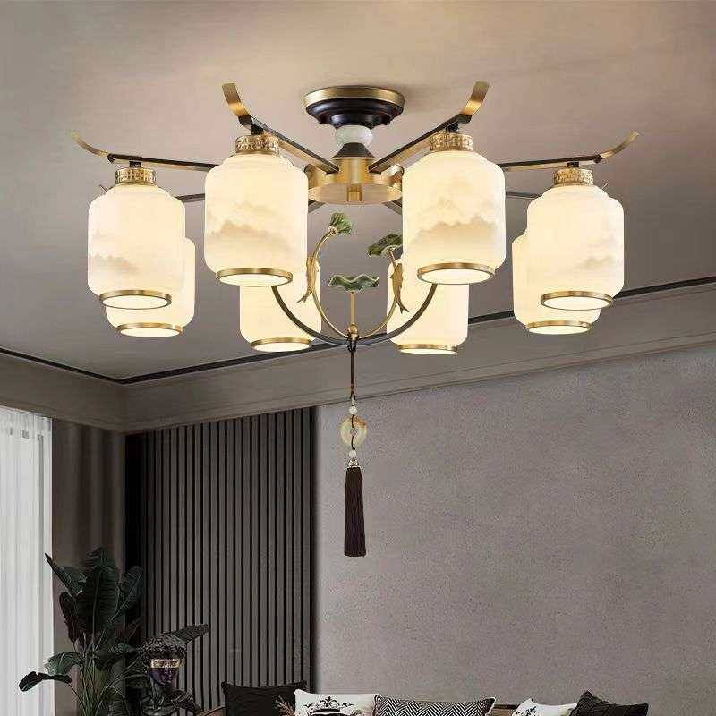 新中式吊灯客厅灯中风大气古典复式楼别墅大厅卧室餐厅灯具外贸厂