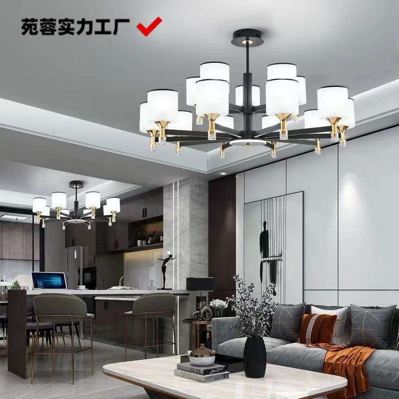 客厅吊灯2024新款装修室内装饰高档客厅灯餐厅灯防尘家用轻奢灯具