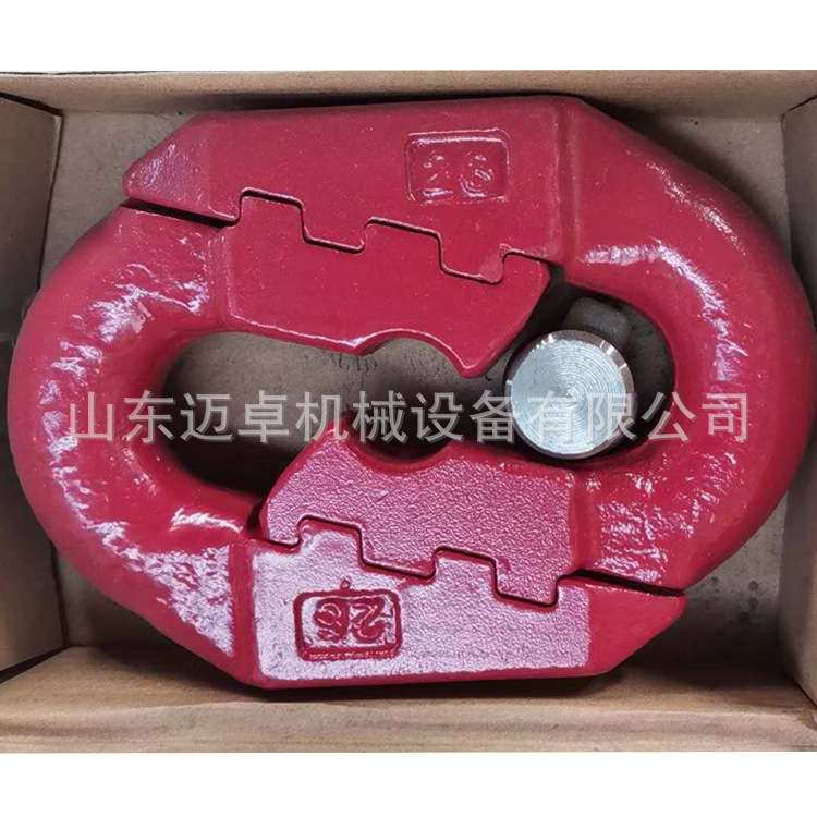 刮板机连接锯齿环现货 30*108弧齿环 圆环链用扁平接链环