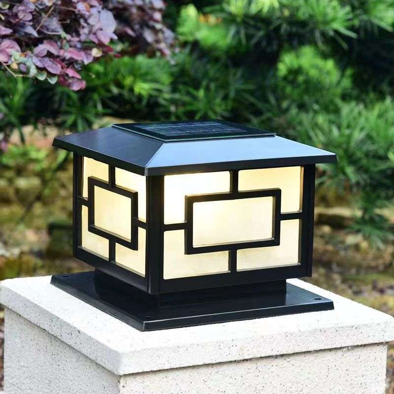 太阳能庭院LED柱头灯围墙灯别墅花园农村门口景观装饰灯遥控家用