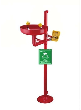 WJH0359A立式洗眼器 304不锈钢立式洗眼器 工业紧急双喷头洗眼器