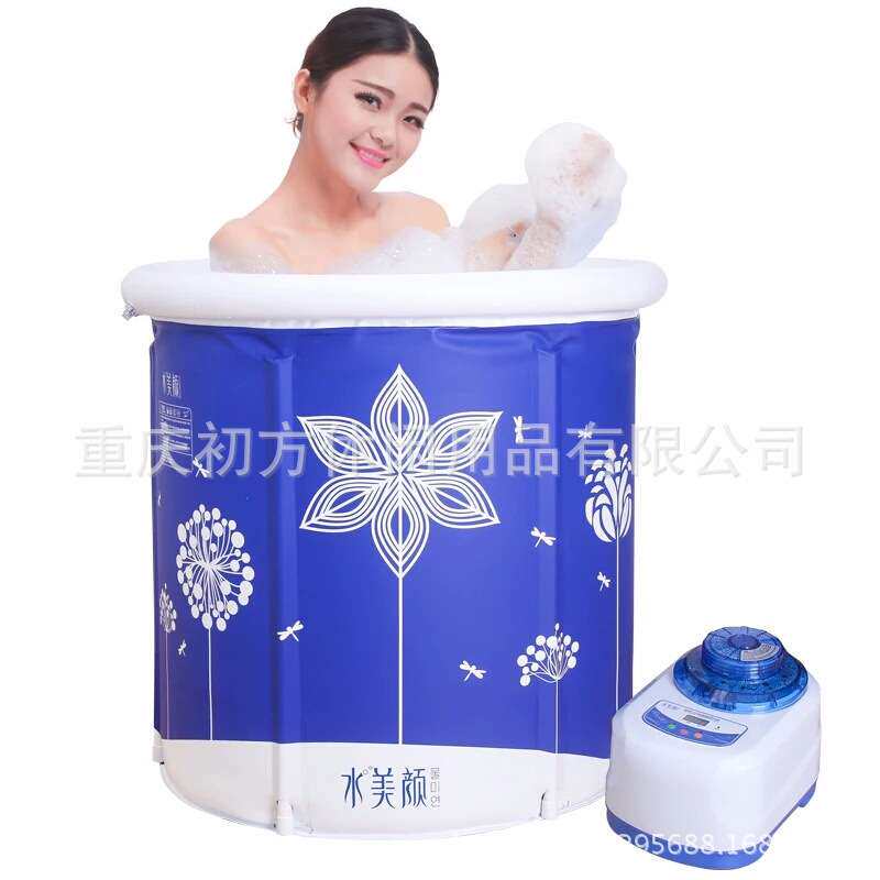 水美颜泡澡蒸熏两用浴桶带盖熏蒸机桑拿按摩汗蒸桶洗澡桶一件代发