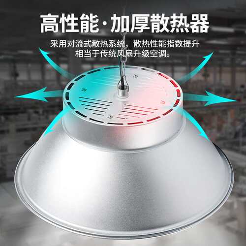 亚明led工矿灯超亮鳍片200W工业厂房仓库照明吊灯工厂车间天棚灯