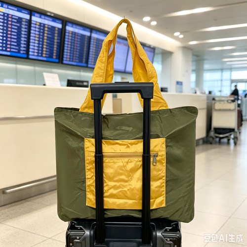 可套行李箱时尚大号可折叠环保单肩便携大容量购物袋买菜包拉链款