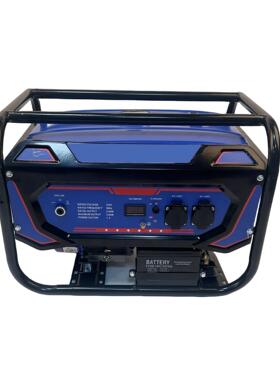 蓝色基础款2-5KW外贸家庭备用工地施工露营应急汽油发电机