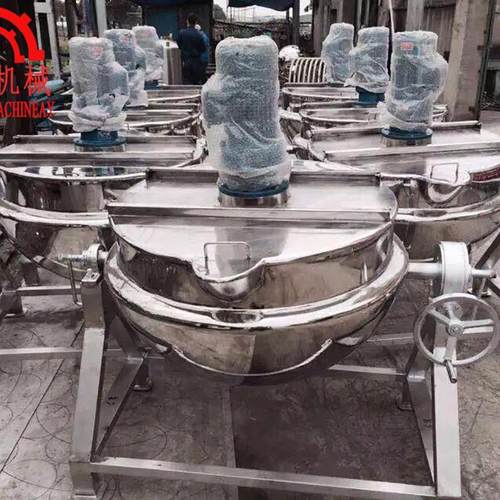 厂家产销电加热可倾式带搅拌300L夹层锅酒店厨房设备商用油炸机锅