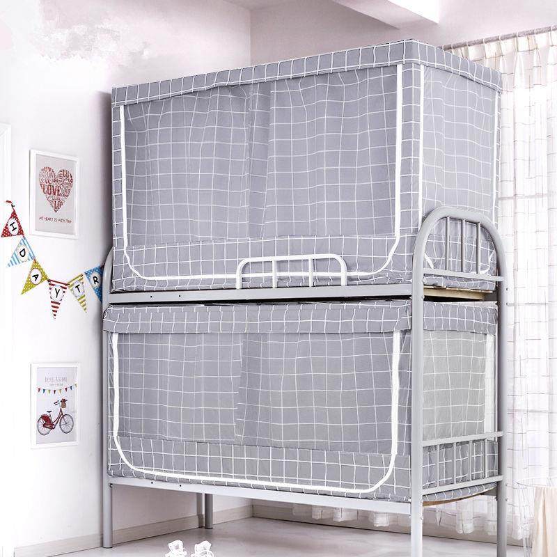 学生宿舍蚊帐遮光帘寝室上下铺子母床蚊帐全封闭新两用床帘蚊帐