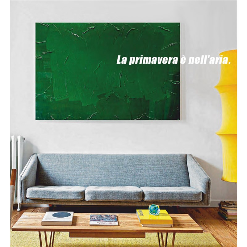 Verde 北欧简约立体纯手绘绿抽象油画 客厅餐厅酒店竖装饰画挂画图片