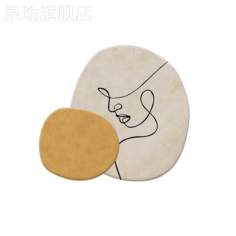 网红北欧抽象人物玄关装饰画带le气氛H灯画客厅d壁走廊尽头挂画发