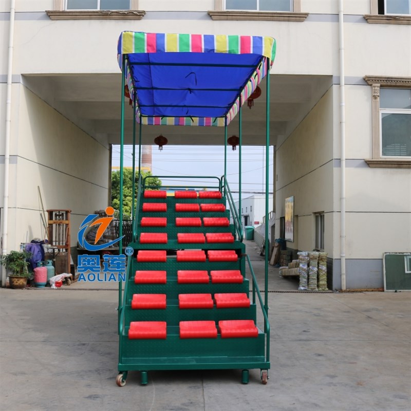 奥莲T-9型 24座移动式终点裁判台 跑道看台 可伸缩型田径计时台