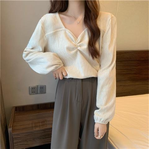打底衫女内搭可外穿冬秋冬法式设计感小众2026年新款v领大码胖mm