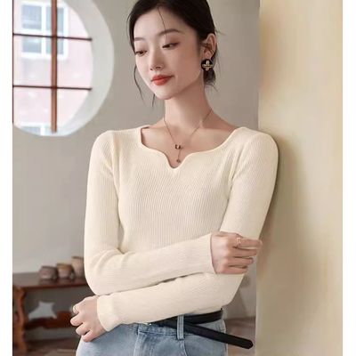 打底衫女内搭可外穿冬秋冬法式新款修身上衣长袖针织衫设计感小众