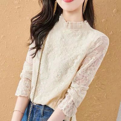 打底衣女内搭高级感可外穿配大衣加绒蕾丝大码女春秋装2025年新款