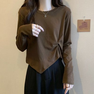 打底衣女内搭高级感可外穿时尚洋气胖mm大码棉打底衫春秋ins设计