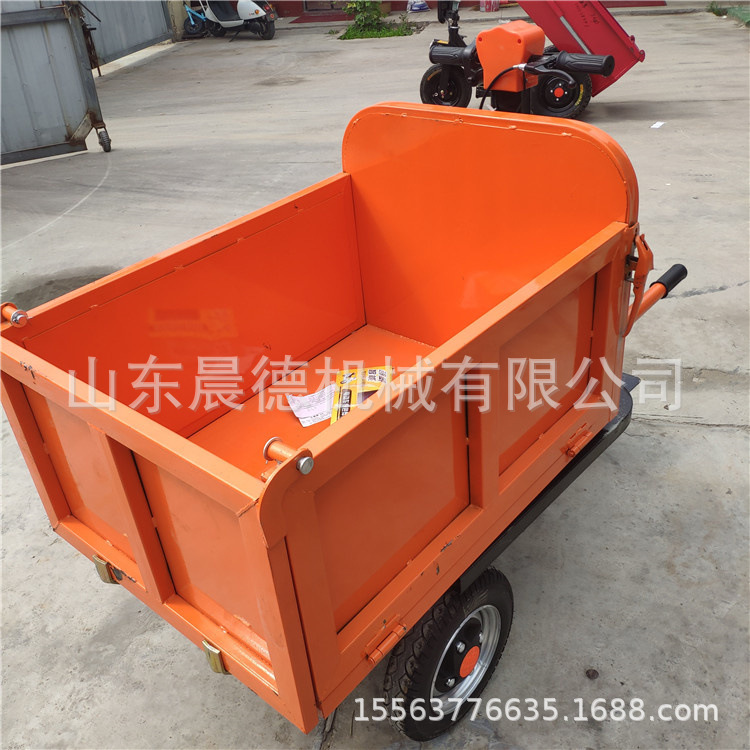 工地灰斗车 汽油柴油电动翻斗骑行车养殖果园搬运自卸车