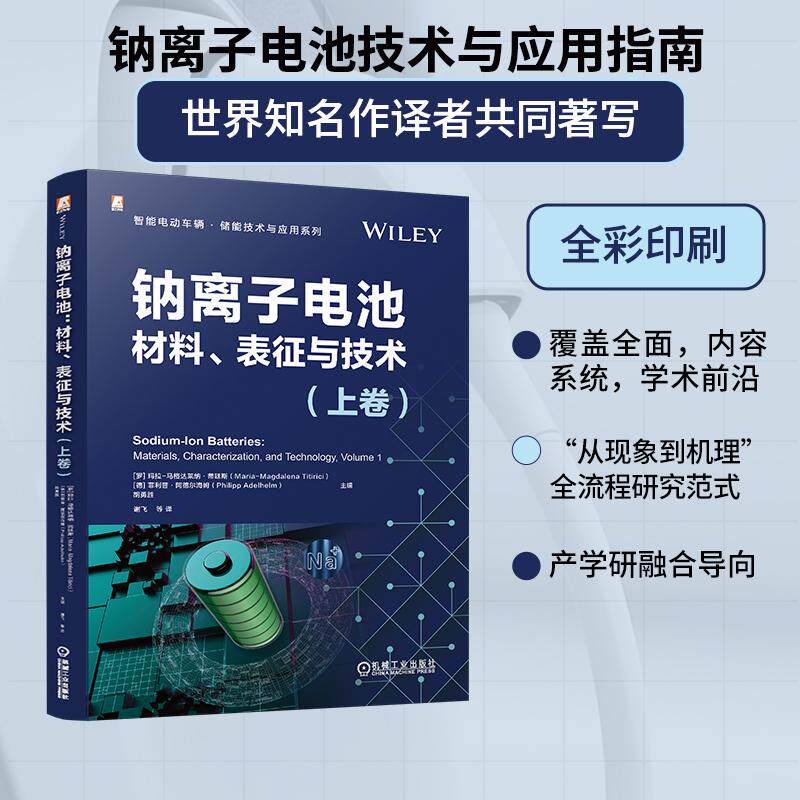 【新华正版】 钠离子电池材料表征与技术（上卷）[罗马尼亚]玛拉-马格达莱纳蒂廷斯     [德]菲利普阿德尔海姆       [中]胡勇胜