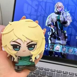 无畏契约玩偶周边钢锁霓虹暮蝶棉花娃娃可爱10cm印花体公仔小挂件