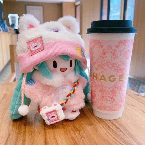 初音未来属性MIKU雪公主20cm棉花娃娃fufu二次元动漫周边玩偶周边