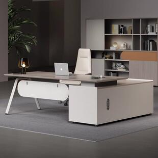 老板办公桌简约现代创意单人主管桌经理班台轻奢办公家具桌椅组合