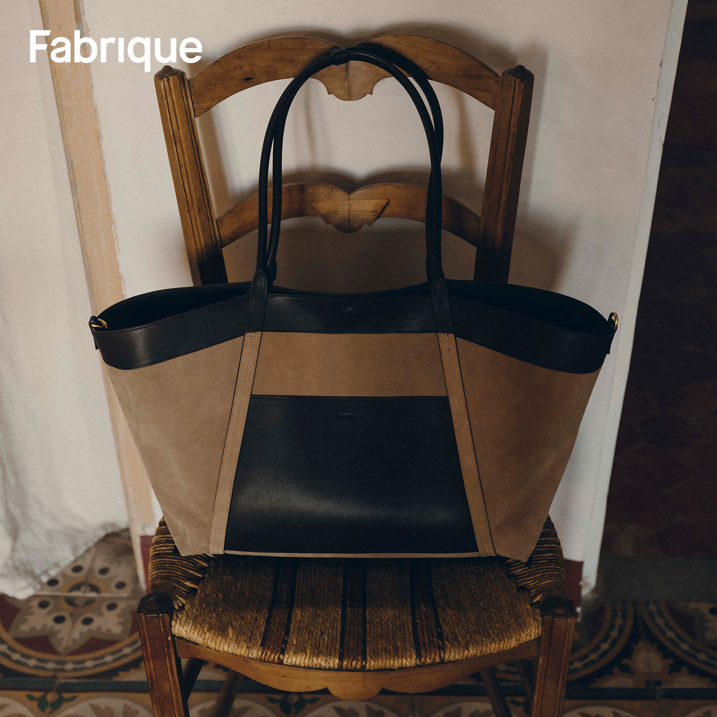 Fabrique【翻翻包】双面平纹牛皮通勤大号tote托特包单肩女包