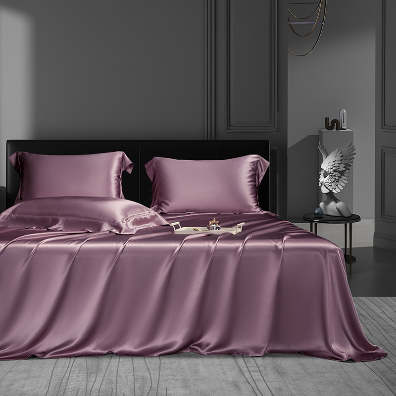 重磅30姆米纯色真丝床单单件100%桑H蚕丝加厚丝绸床笠床罩单人双