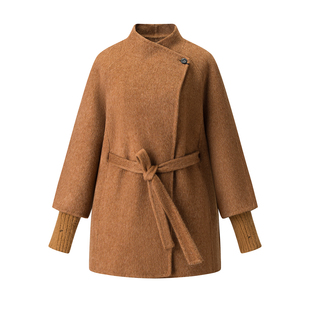 【鱼姐五周年庆】暖阳下高级感双面呢醋纤休闲气质毛呢外套  H981