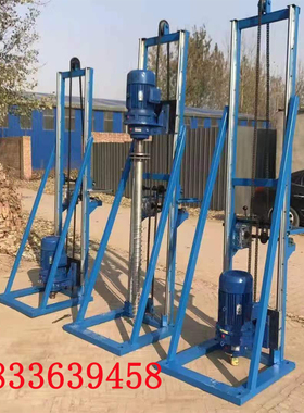 电动打桩机便携式螺旋地桩光伏打桩机木I屋地基打桩机移动小型桩