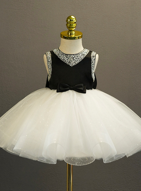 儿童礼服公主裙女童高端婚纱花童小女孩生日主持人钢Y琴演奏演出