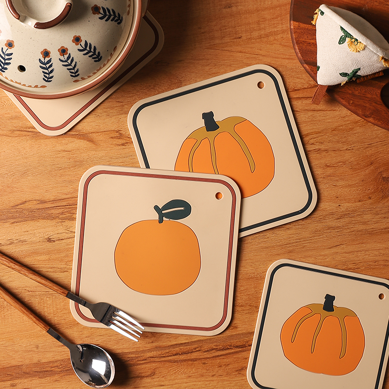 墨色矽胶隔热垫餐桌垫防烫耐高温C砂锅垫防水防油盘子碗垫家用餐