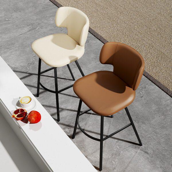 前台办公吧台椅轻奢家用吧椅岛台椅铁艺高脚椅酒吧高脚凳酒店高椅