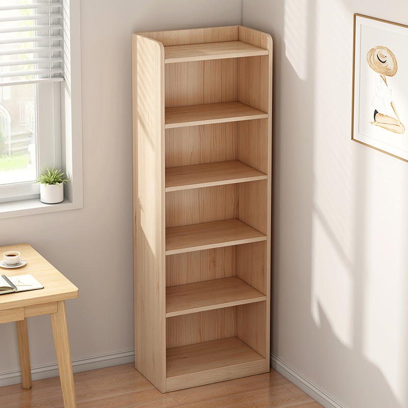 实木书架置e物架落地家用客厅收纳架松木小柜子储物柜窄柜儿童书