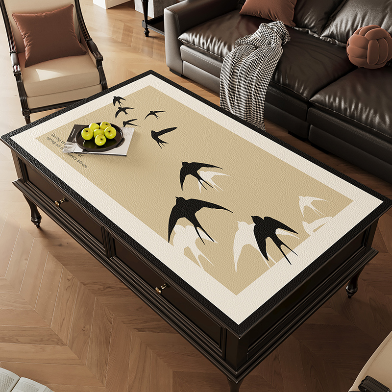 轻奢高级感d茶几桌布免洗防油防水客厅电视柜桌垫长方形餐桌保护