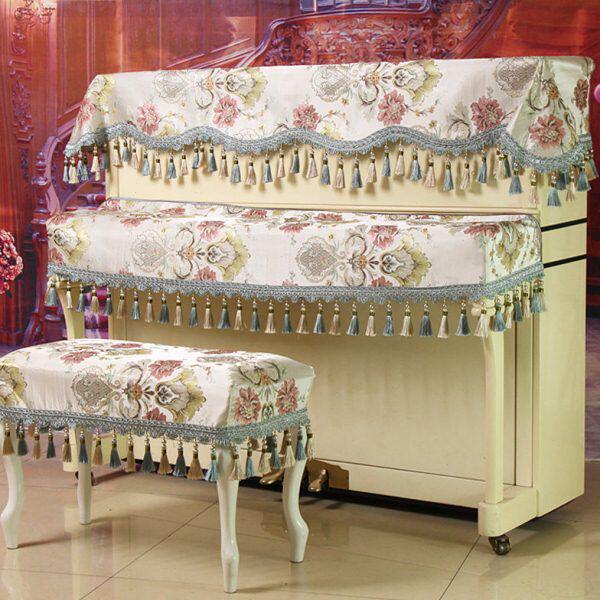 特卖欧式钢琴罩三件套钢琴罩钢琴披琴键套凳套琴罩欧式轻奢