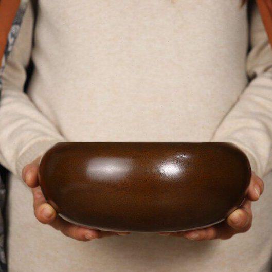 仿古纯铜特大号大明宣德炉钵式熏香炉茶道茶洗笔洗盘香线香檀香炉