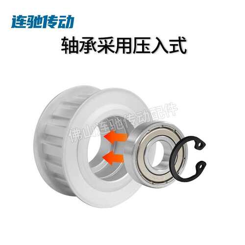 T10型 22齿同步带轮惰轮 调节指向轮 单轴承型涨紧轮 150