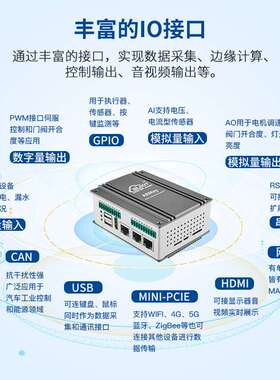 钡铼ARM工业计算机 4核A55RK3568J芯片1TOPS算力多端口 Linux系统