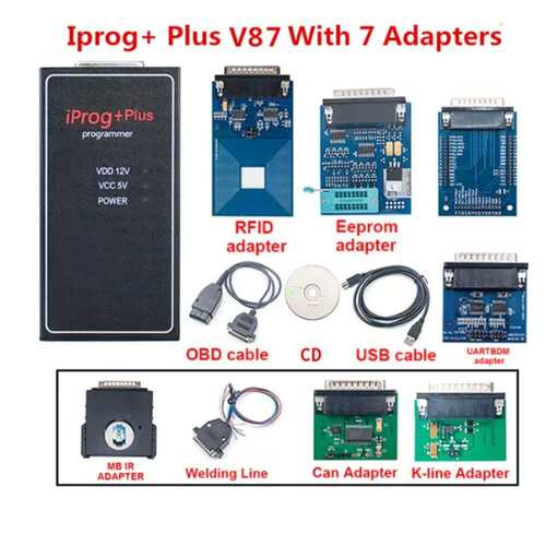 跨境Iprog+ Pro Programmer V87支持IMMO/Mileage C orrection/Ai