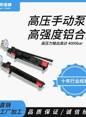 超高压可手动打压便携式液压泵双柱塞设计手动试压泵700bar手动泵