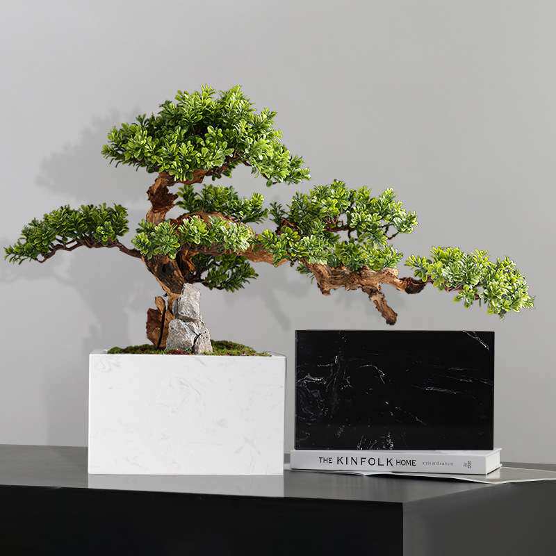 北欧大理石花器创意家居室内阳台绿植花盘样板间售楼处装饰工艺品