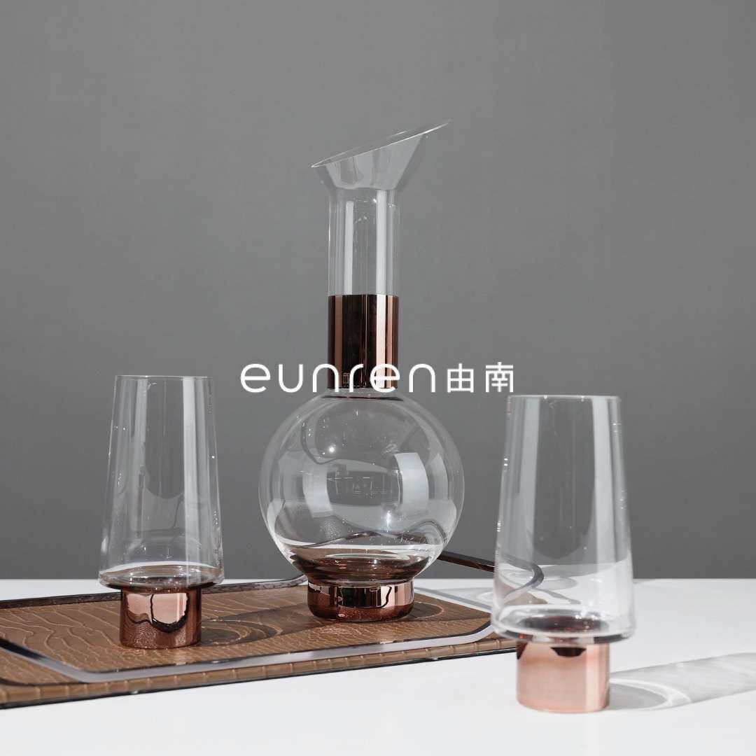 欧式创意玻璃冷水壶醒酒器高端酒具套装摆件家居餐厅桌面软装饰品