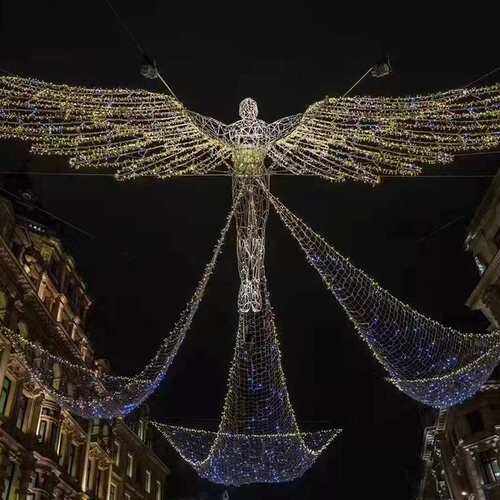 飞天商业步行街灯光造型 天使之翼造型灯 广场节日装饰景观灯