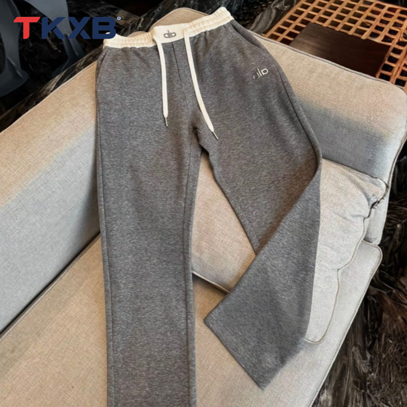 高端弯刀直筒休闲裤子男士2025新款秋冬季男裤加绒运动卫裤男款潮,男装,休闲裤,淘宝优惠券,粉丝福利购,淘宝优惠卷