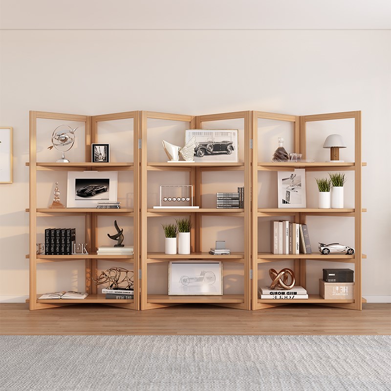 全实木书架商场展示架门店置物架客厅创意屏风办公室X隔断书柜货