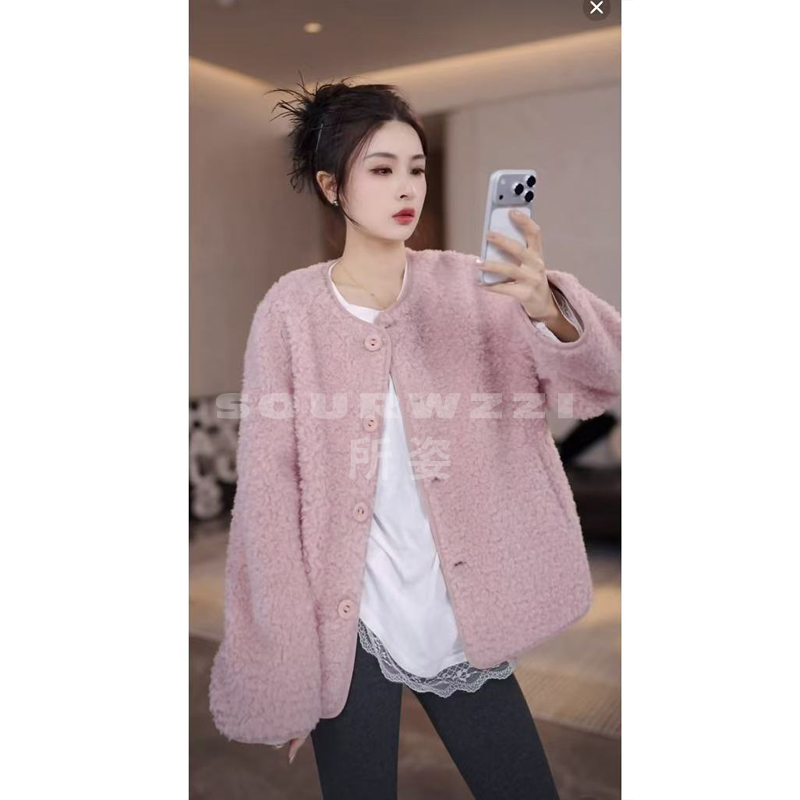 SOURWZZI/所姿新款设计师气质加厚休闲女士羊毛外套SZ-25528